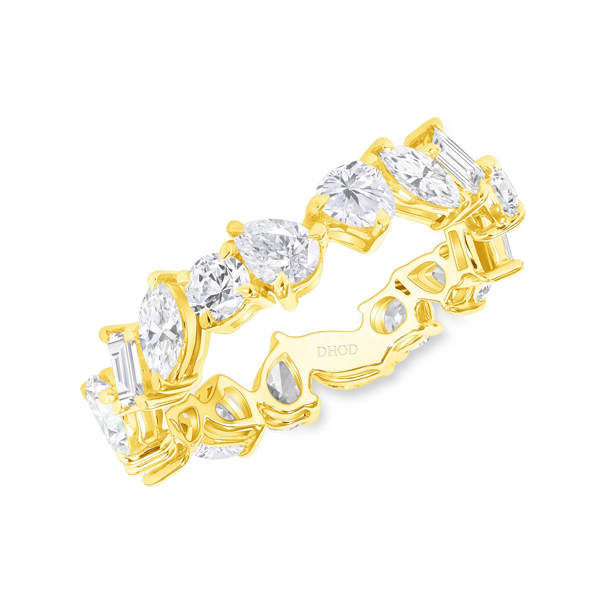 14K Gold Multi Shape Diamond Eternity Band