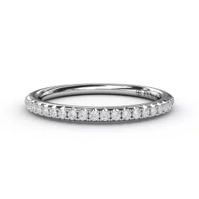 14K WHITE GOLD MICRO-SPLIT PRONG DIAMOND BAND 0.35CTW