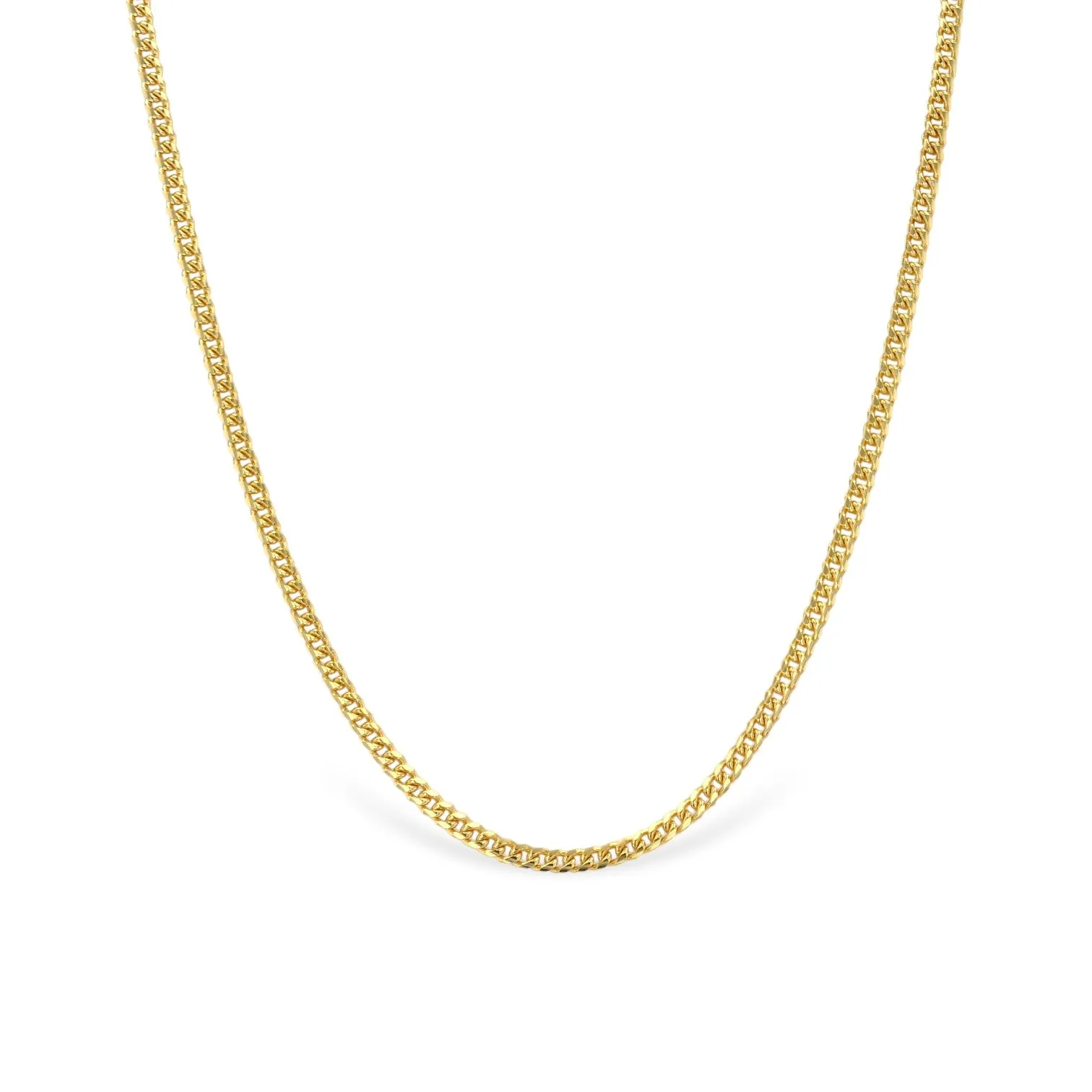 14K Yellow gold solid baby miami Cuban link chain Italy crafted-5679