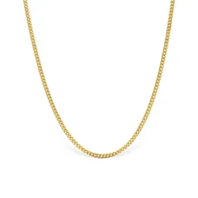 14K Yellow gold solid baby miami Cuban link chain Italy crafted-5679