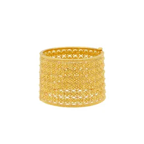 22K Gold Cuff Bangle W/ Open up Screw, 94.9gm