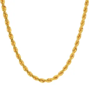 22K Yellow Gold Twisted Rope Chain 33.5 Gms, 24 inches