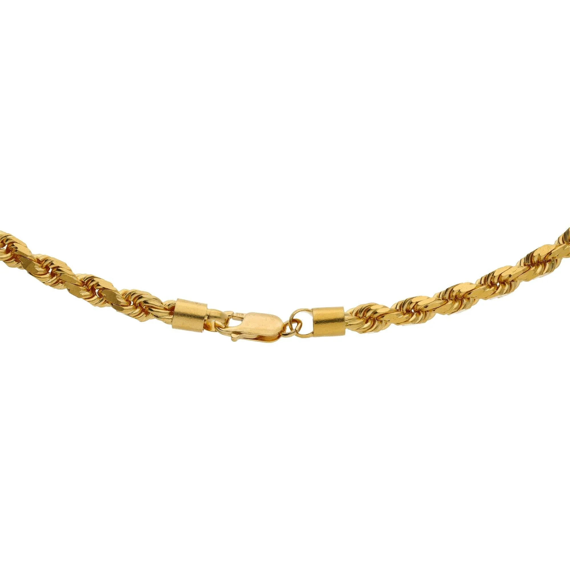 22K Yellow Gold Twisted Rope Chain 33.5 Gms, 24 inches