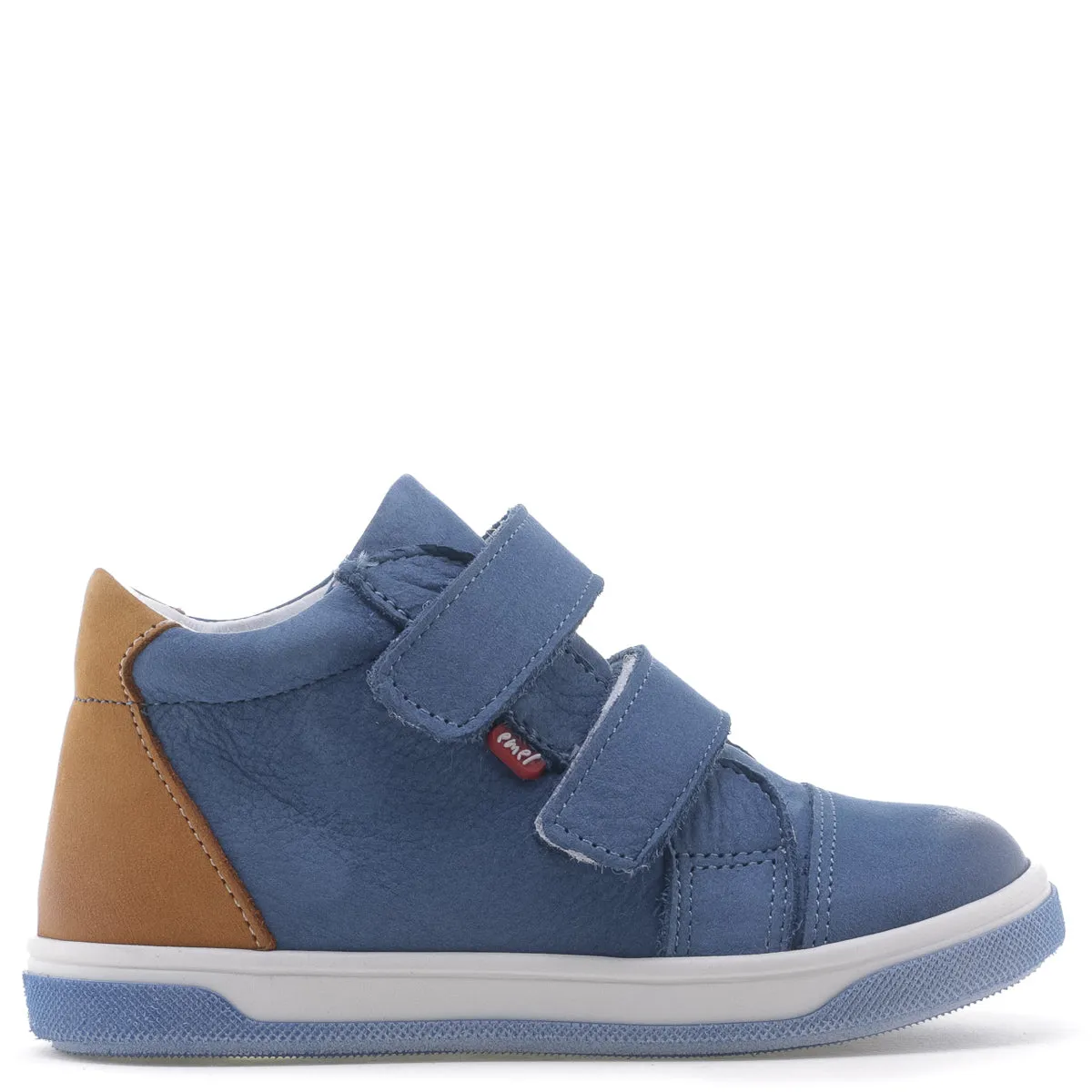 (2675-25) Emel shoes velcro trainers blue