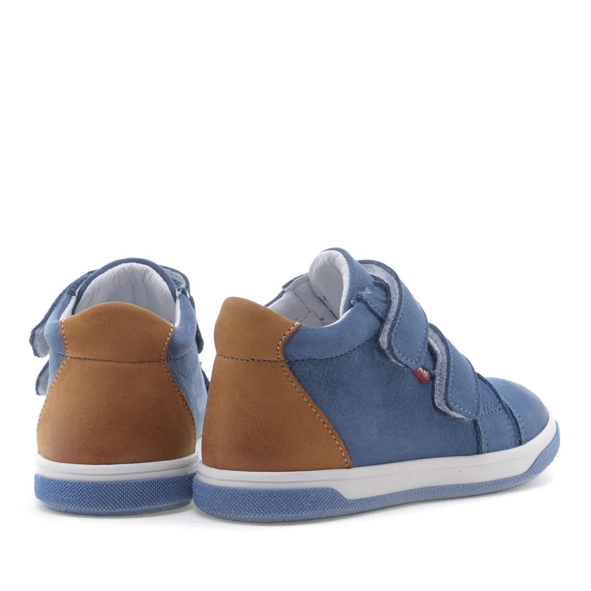 (2675-25) Emel shoes velcro trainers blue