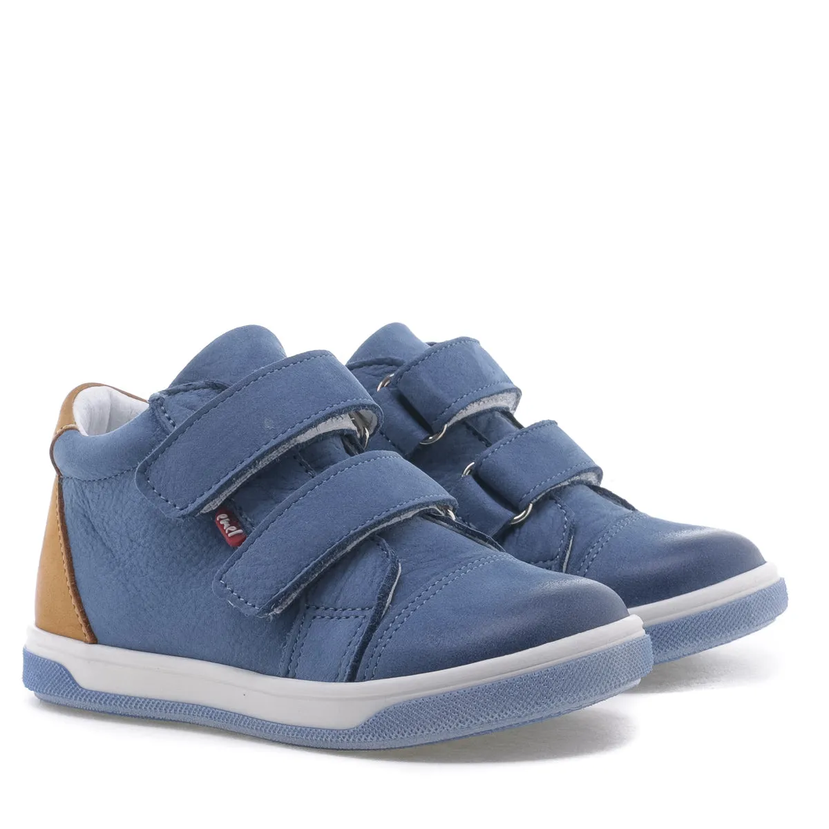 (2675-25) Emel shoes velcro trainers blue