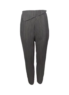 3230076 Reversed Waist Pleats Pants *Grey