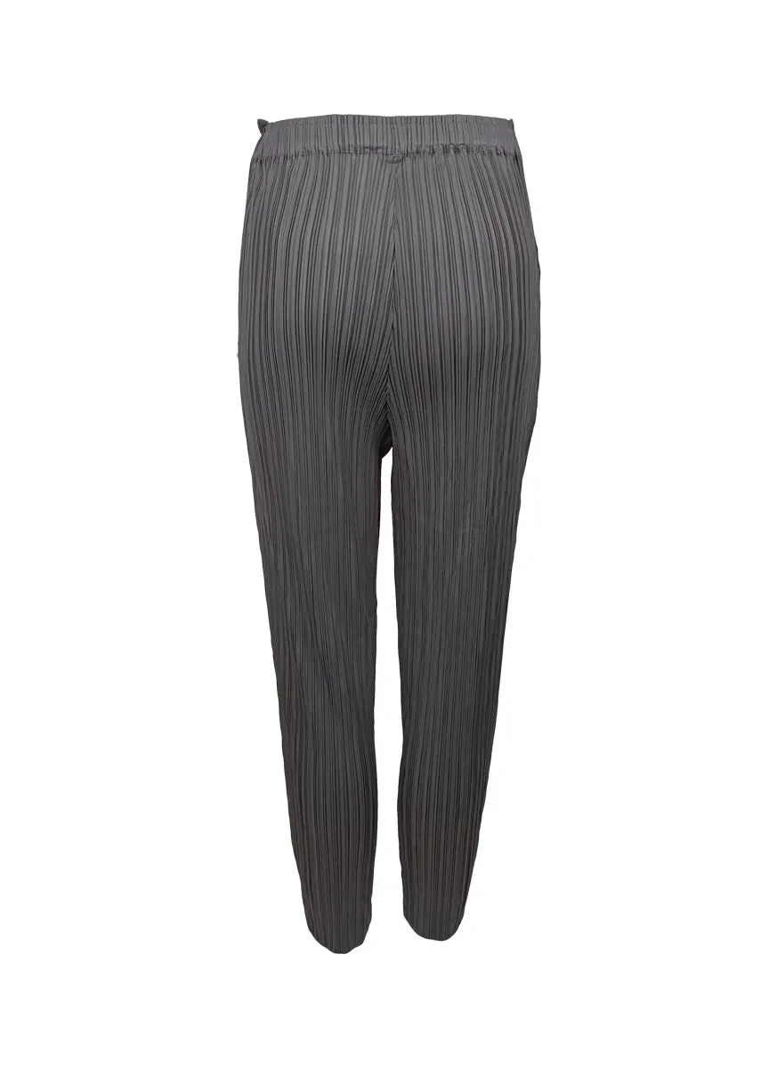 3230076 Reversed Waist Pleats Pants *Grey