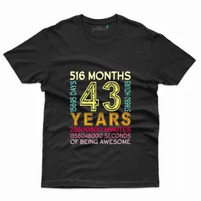 43 Years T-Shirt - 43rd  Birthday Collection