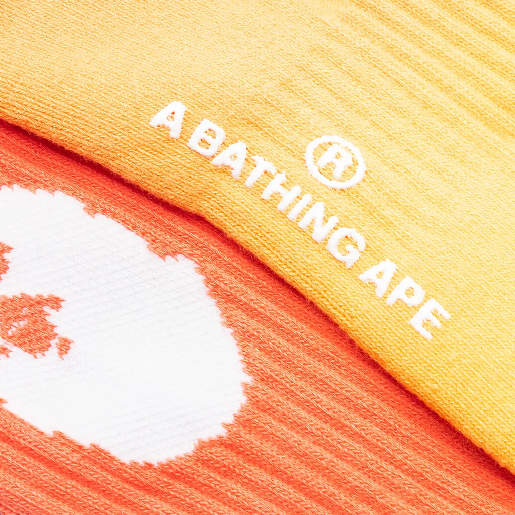 A Bathing Ape Gradation Socks - Orange