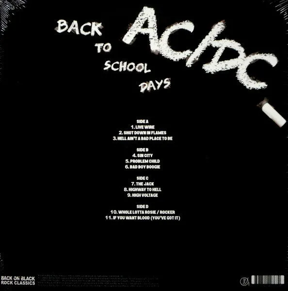 AC/DC Back To School Days Limited Ed. Red 2LP Vinyl RCV189LP