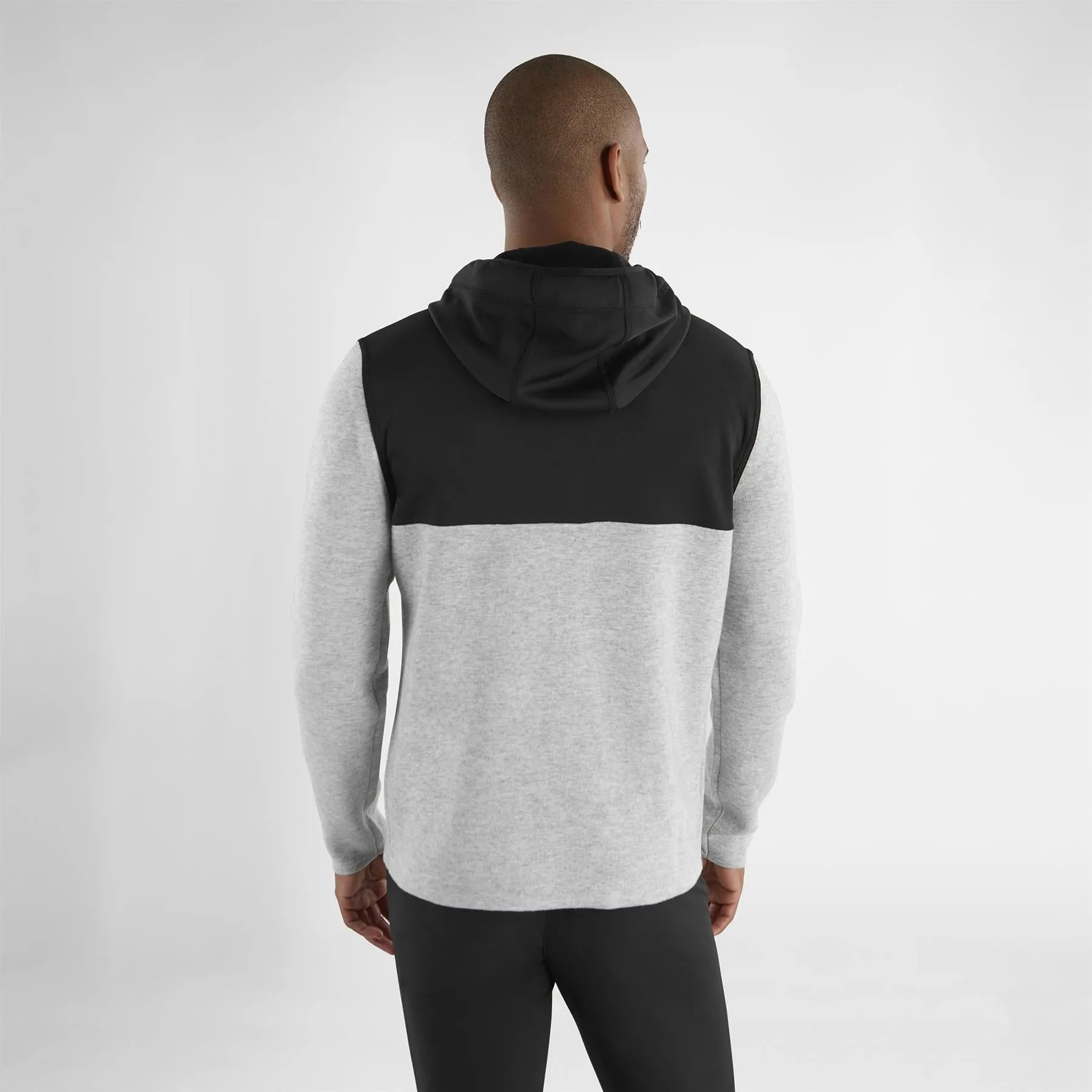 Addington Hybrid Half Zip Hoodie Silver Marl - AW23