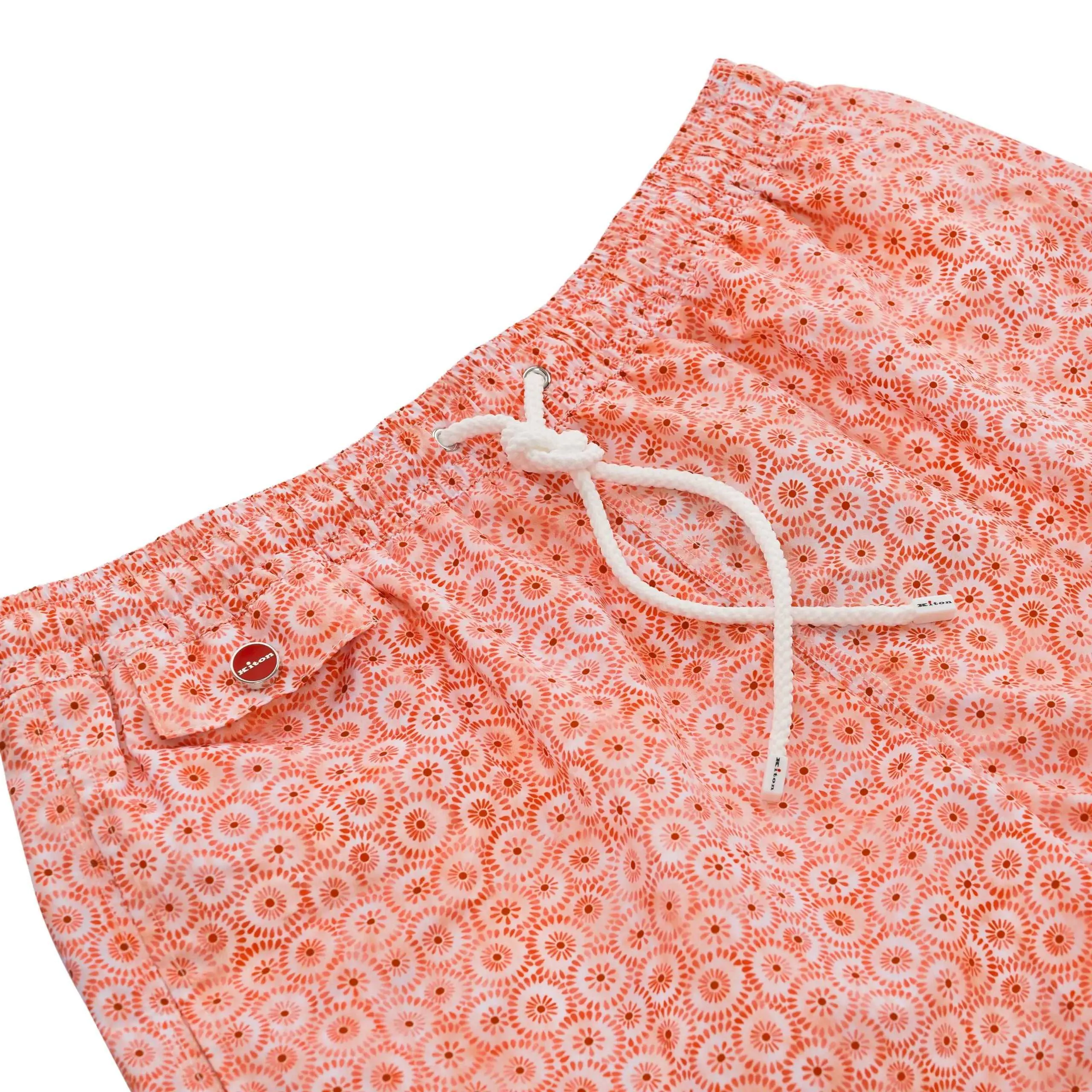 All-Monogram Swim Shorts in Peach Orange