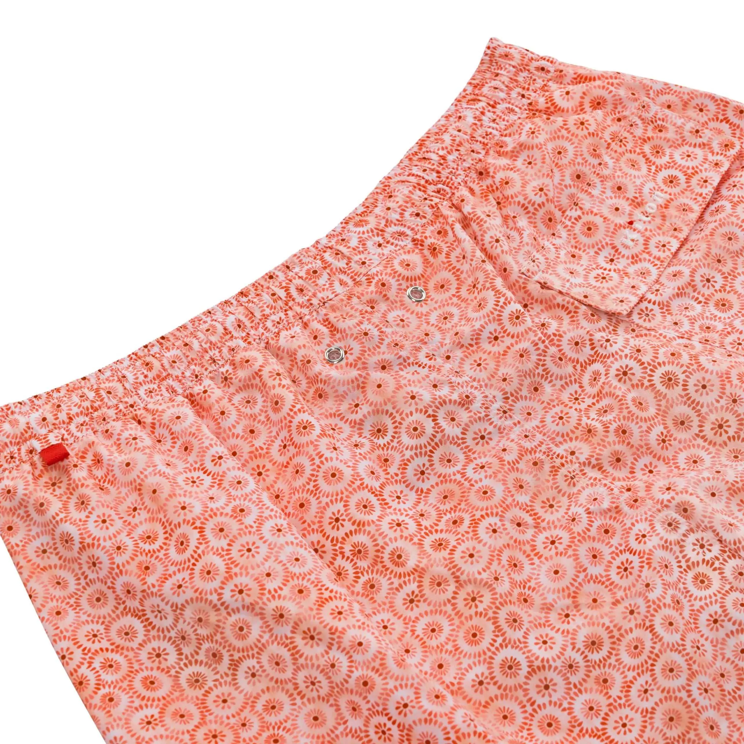 All-Monogram Swim Shorts in Peach Orange