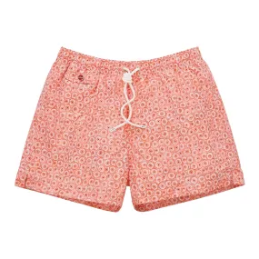 All-Monogram Swim Shorts in Peach Orange