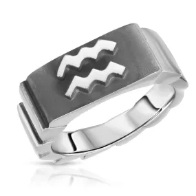 Aquarius Zodiac Ring