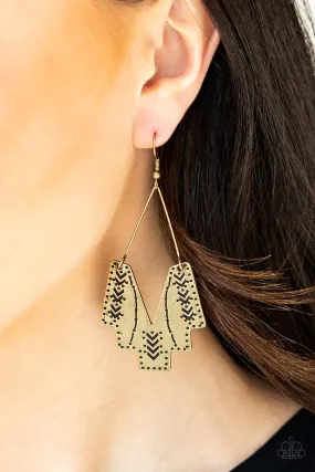 Arizona Adobe Brass Earrings