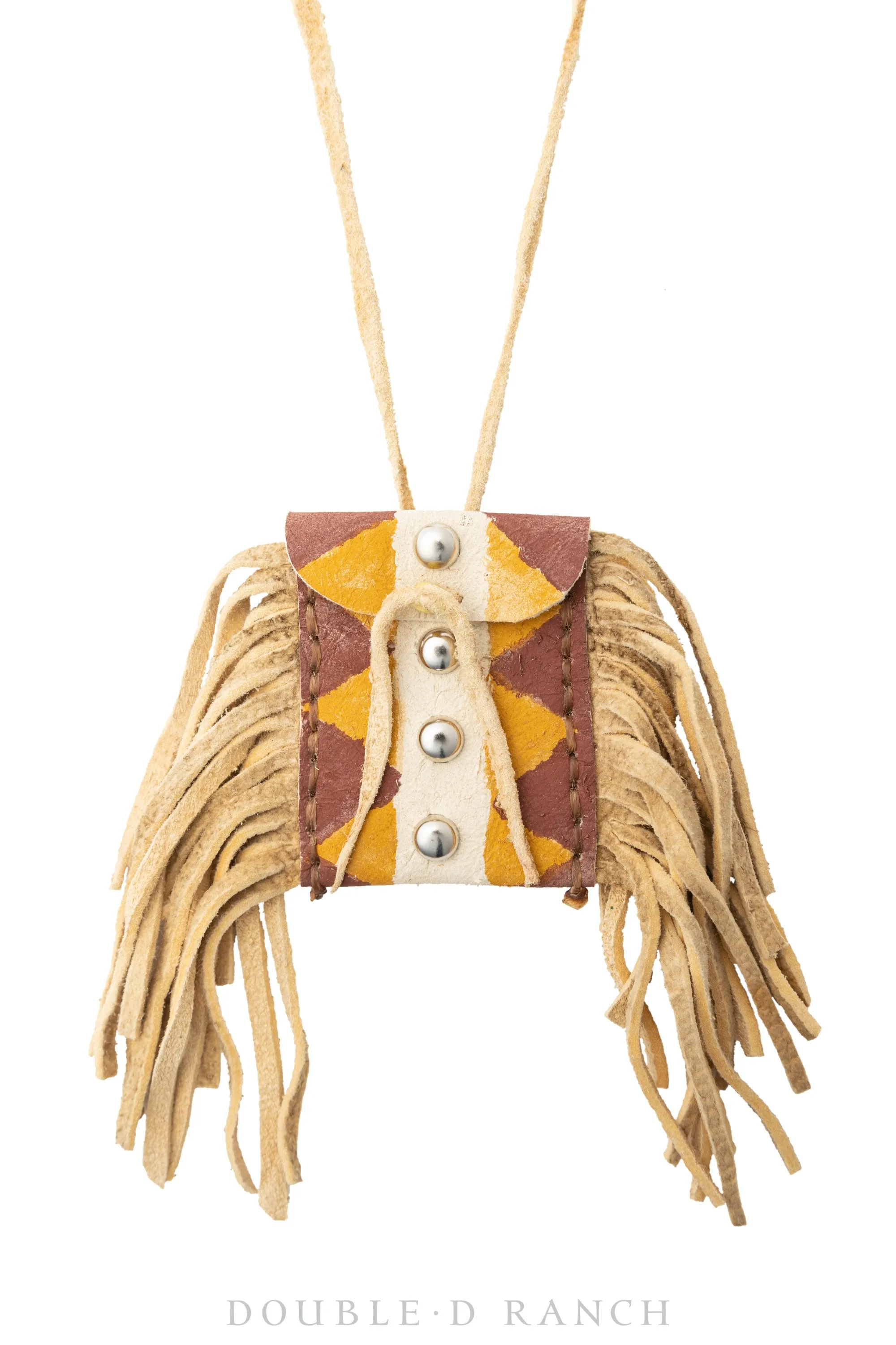 Bag, Possibles Pouch, Fringe & Beading, Ochre, Contemporary, 1079