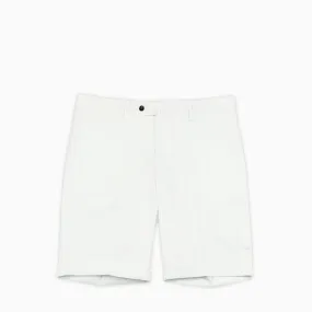 Bazile folded bermuda shorts in stretch gabardine cotton (ice white)