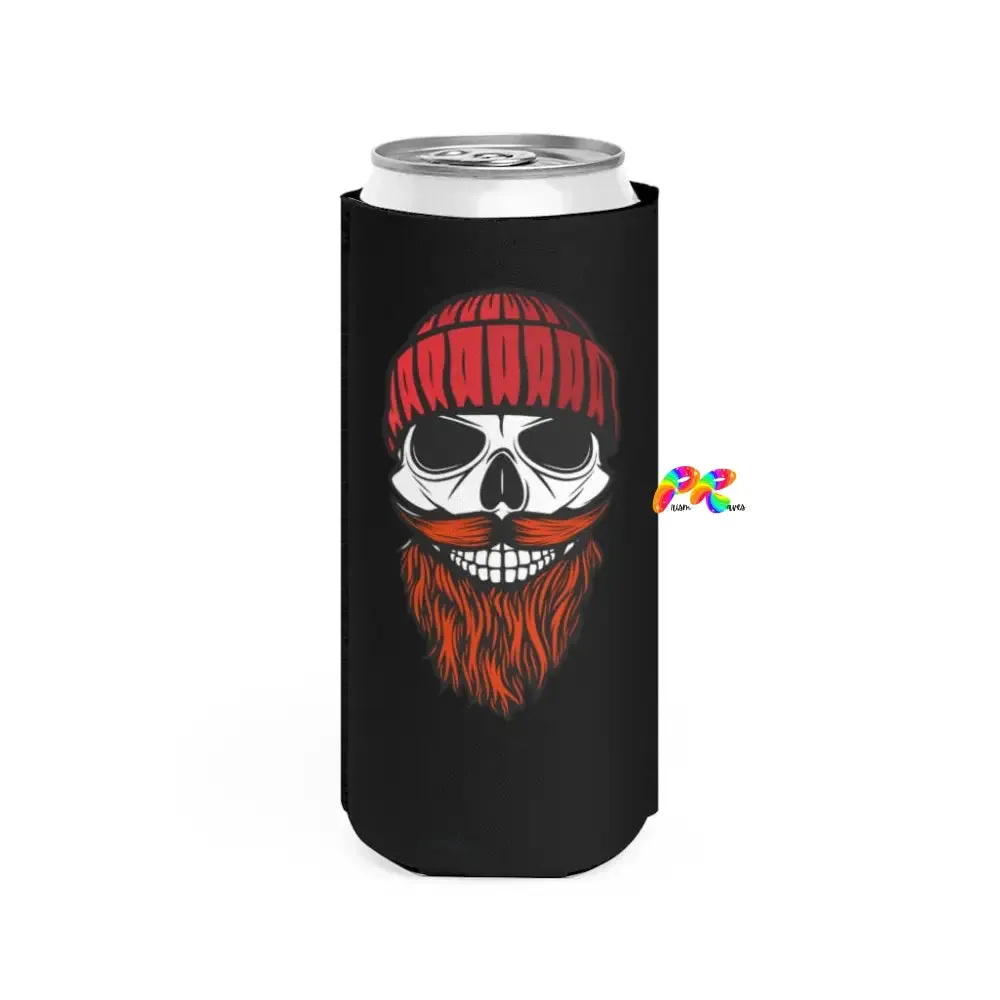 Beard and Beanie Slim Can Cooler