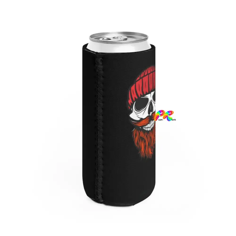 Beard and Beanie Slim Can Cooler