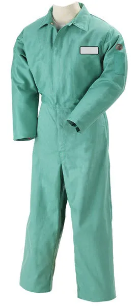 Black Stallion Flame Resistant Green Coveralls F9-32CA/PT