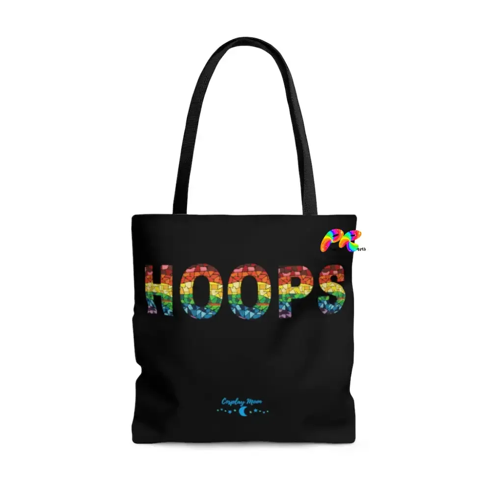 Black Tote Bag With "HOOPS"