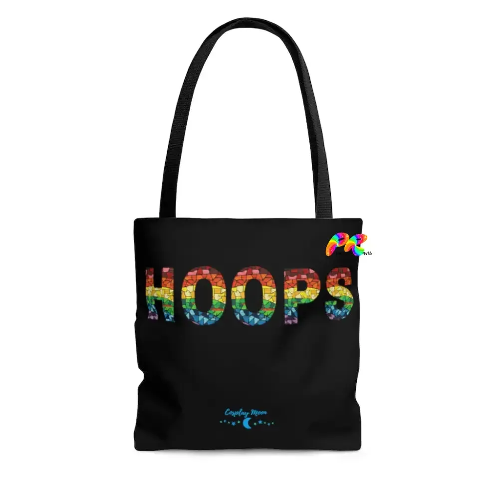 Black Tote Bag With "HOOPS"