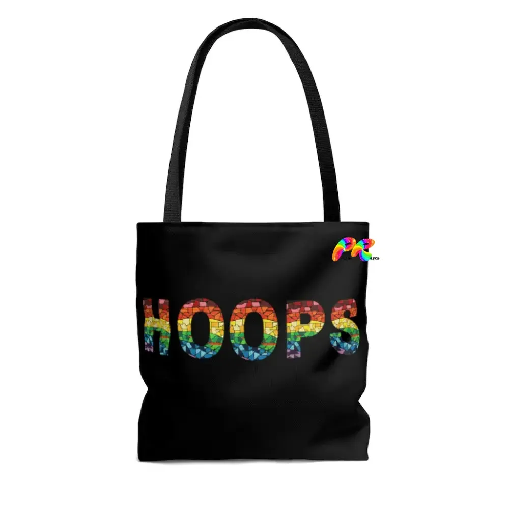 Black Tote Bag With "HOOPS"