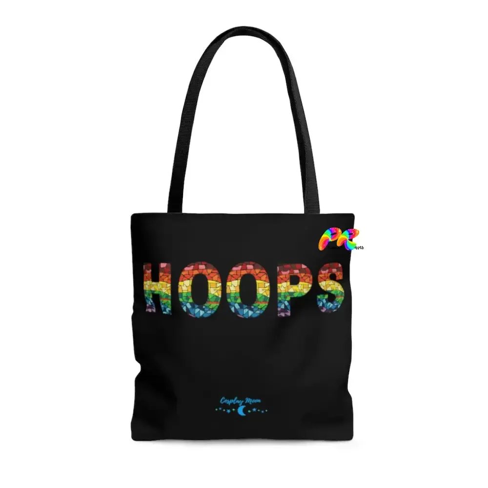 Black Tote Bag With "HOOPS"