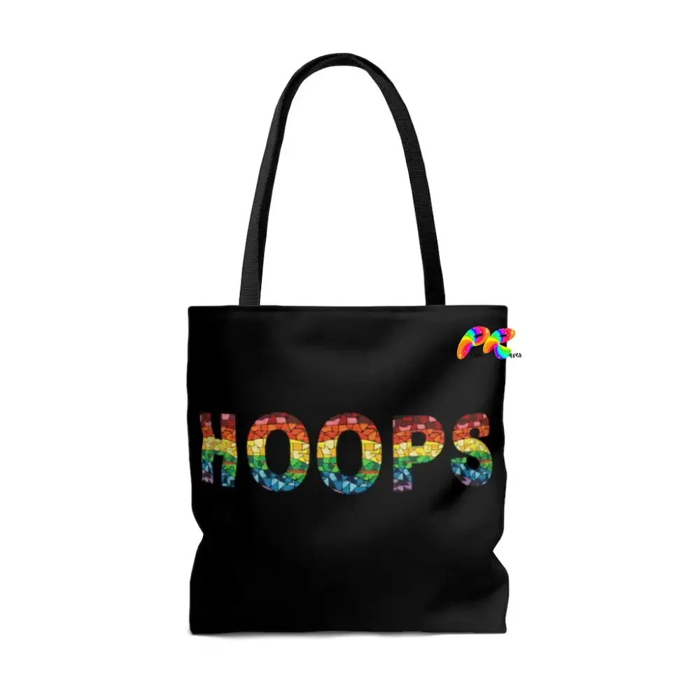 Black Tote Bag With "HOOPS"