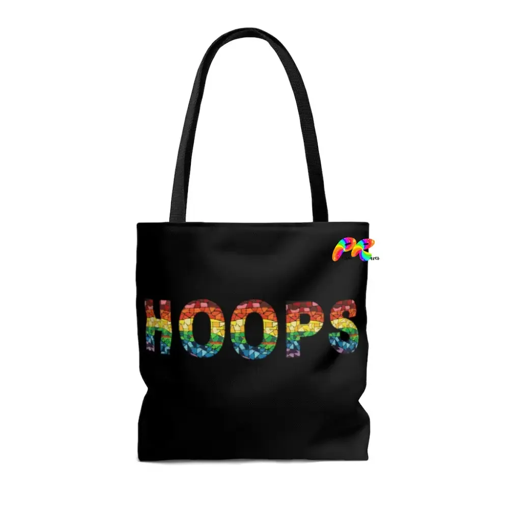 Black Tote Bag With "HOOPS"