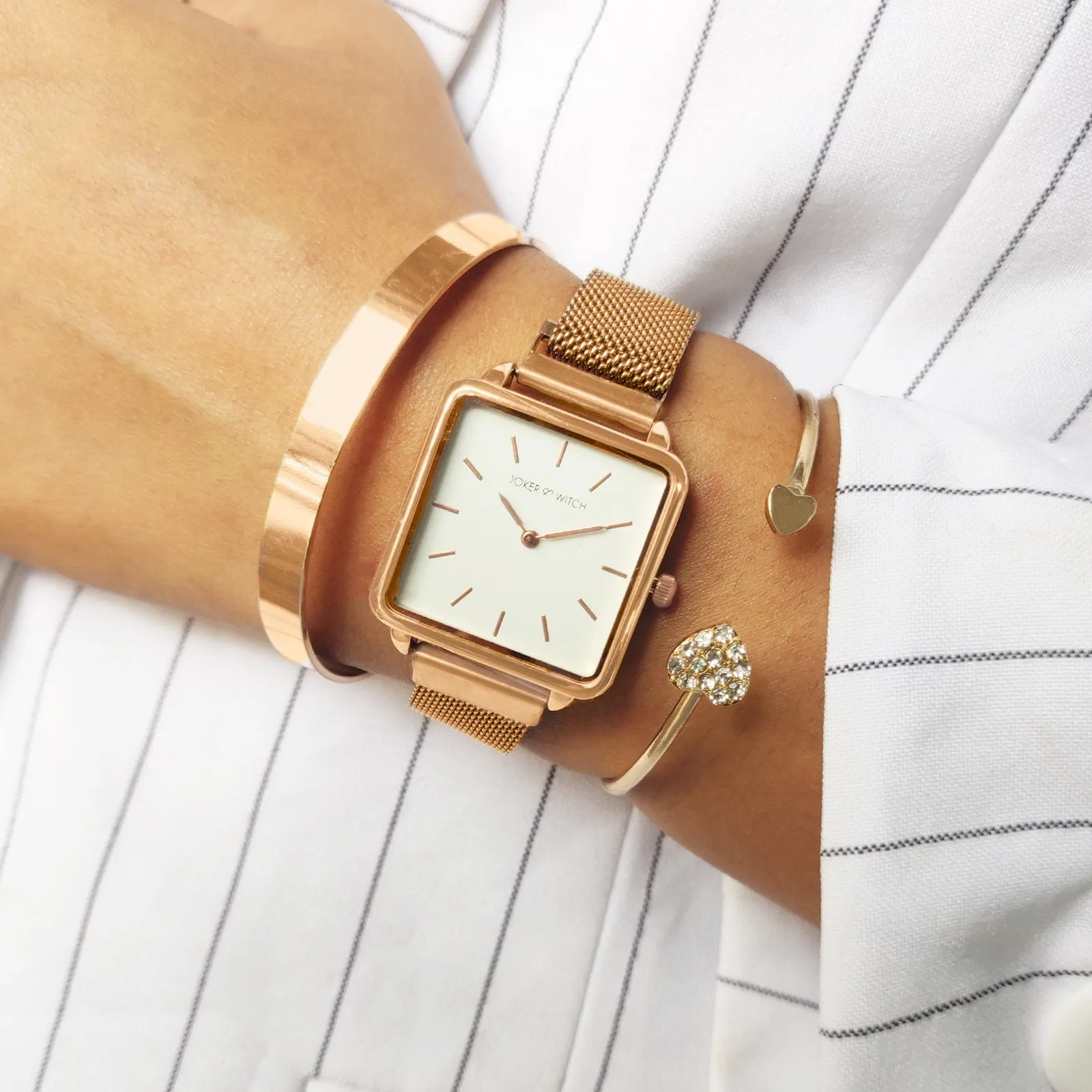 Bliss Rosegold Watch Bracelet Stack