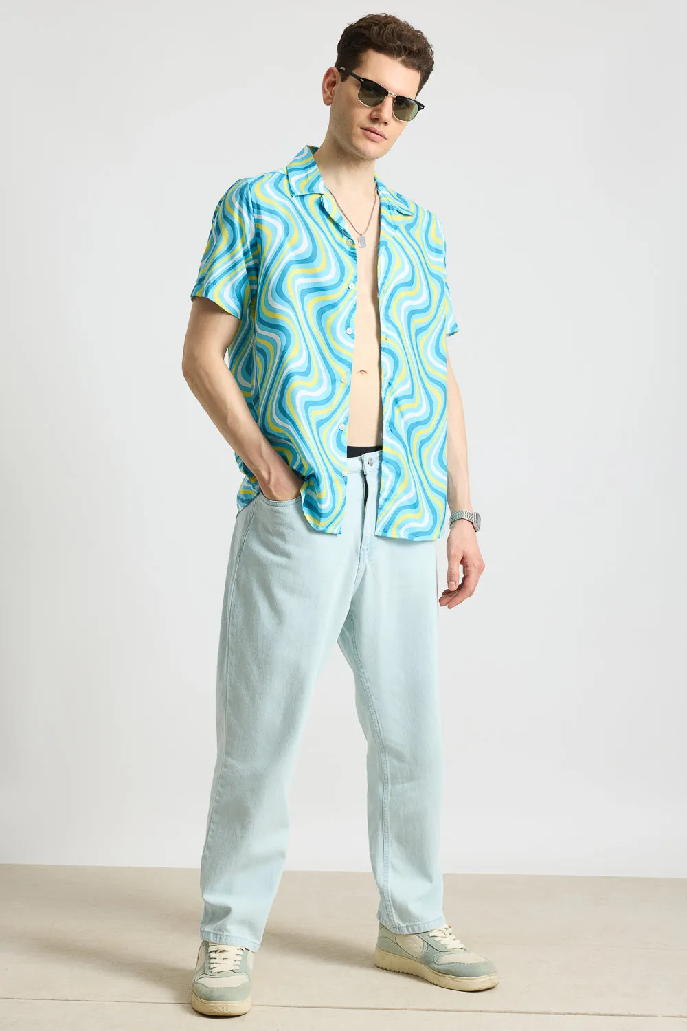 Blue Spiral Men's Resort Shirt