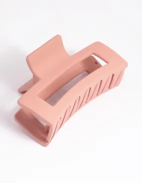 Blush Pink Large Coated Box Claw Clip