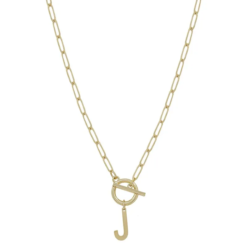 Chain Link Initial Letter Necklace