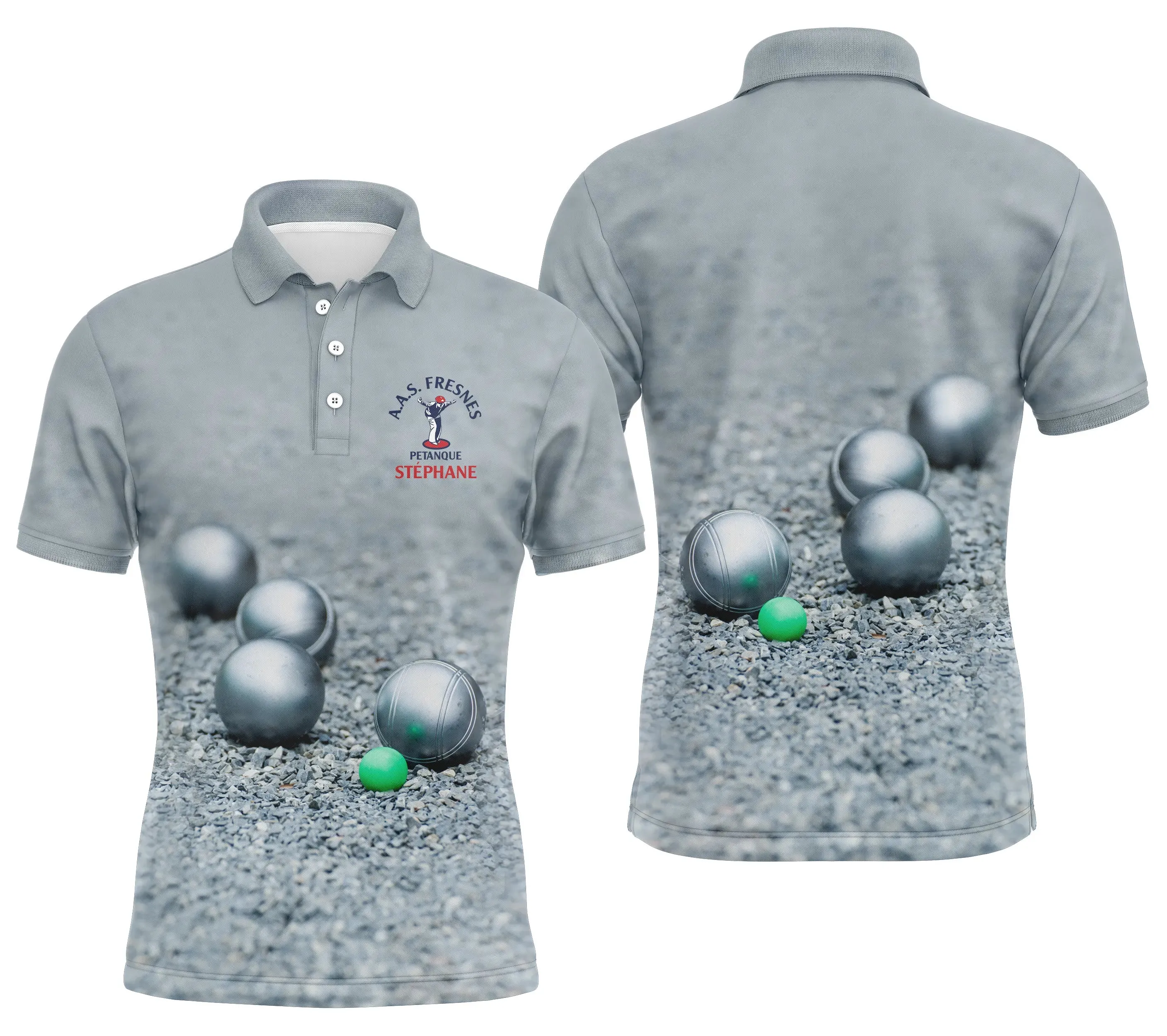 Chiptshirts Polo Pétanque Personnalisé Homme Et Femme, A.A.S. FRESNES Pétanque Club - CTS070622