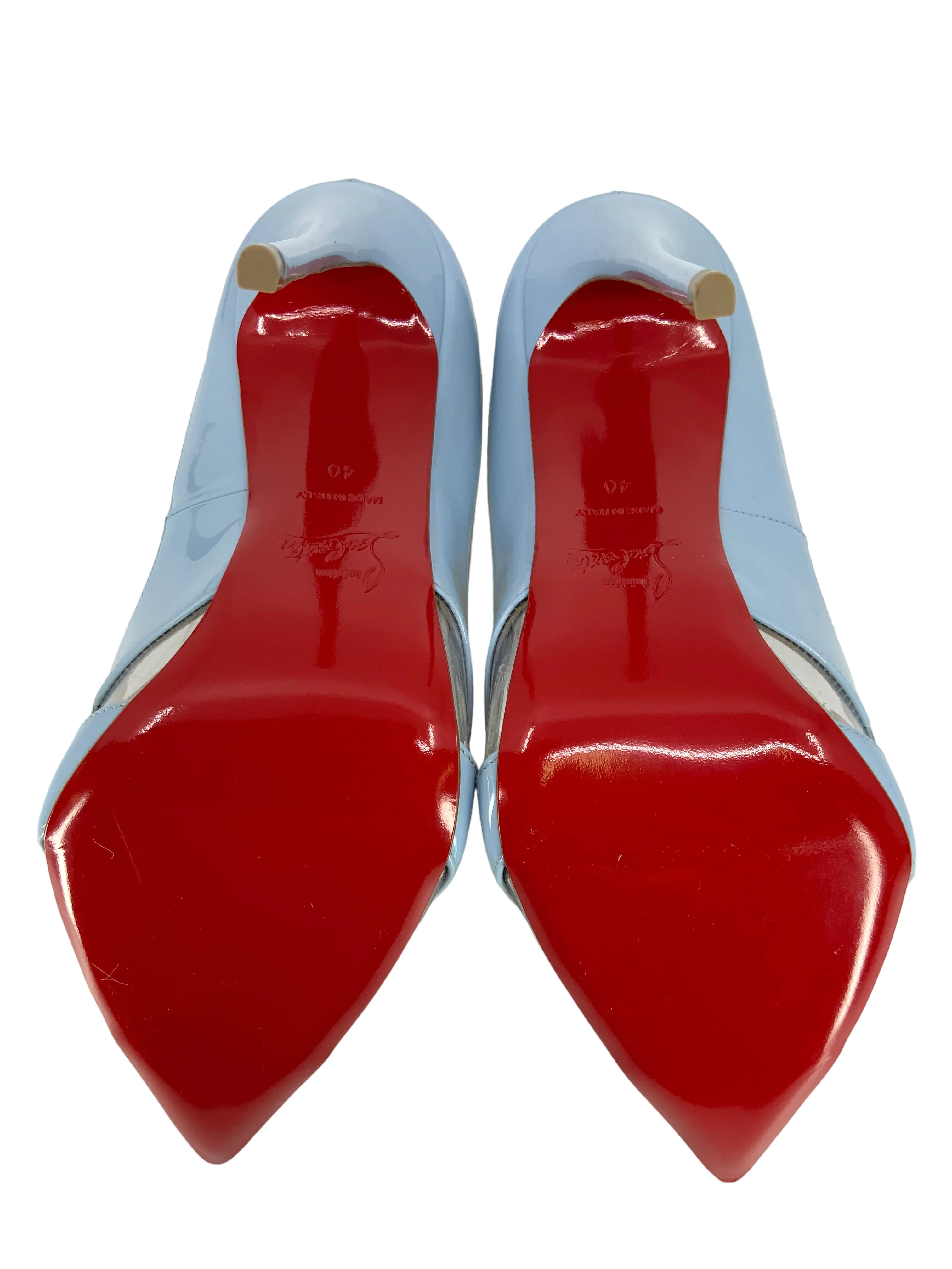 Christian Louboutin Blake is Back Patent Leather PVC Pumps Size 10 NEW