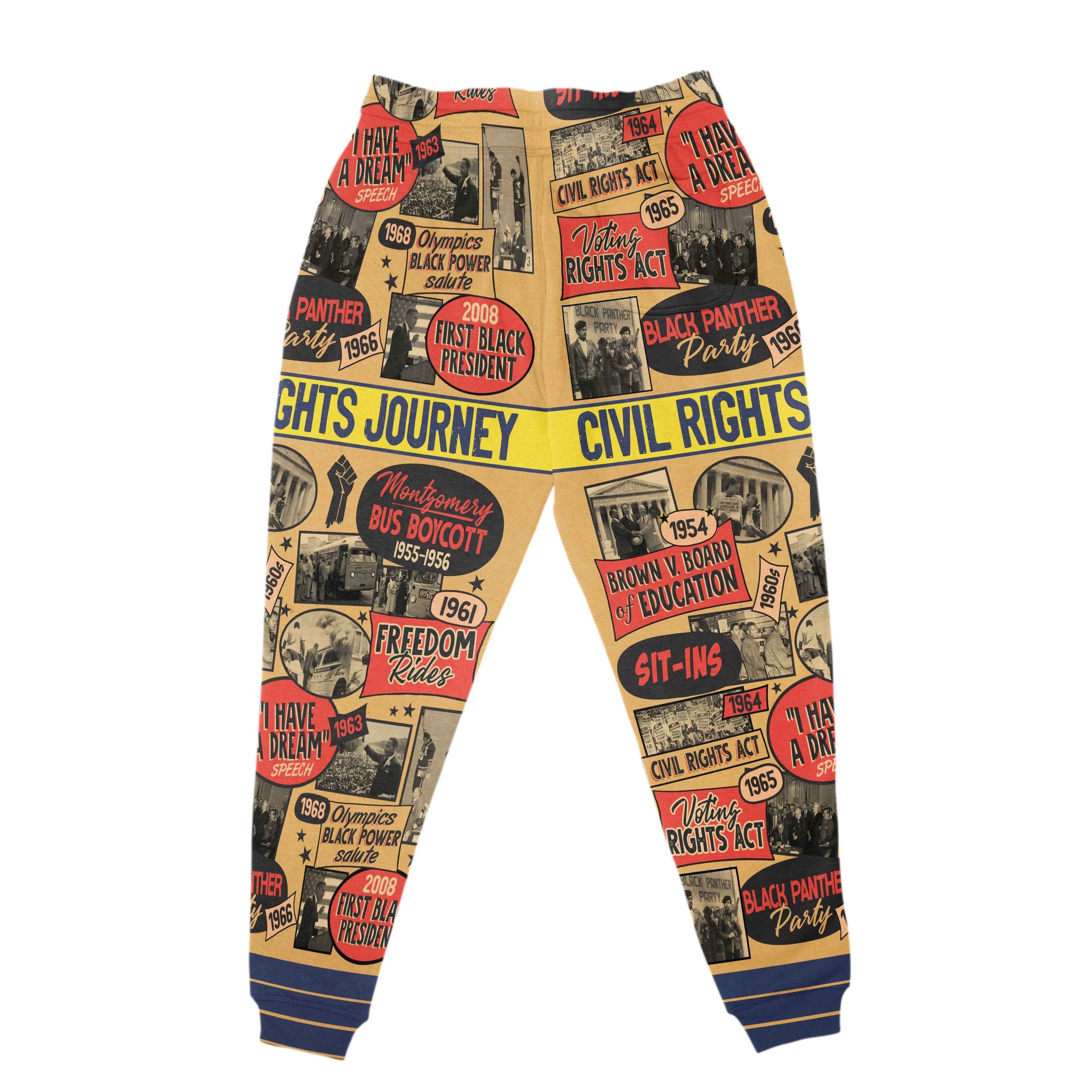 Civil Rights Events in 50s Style Joggers