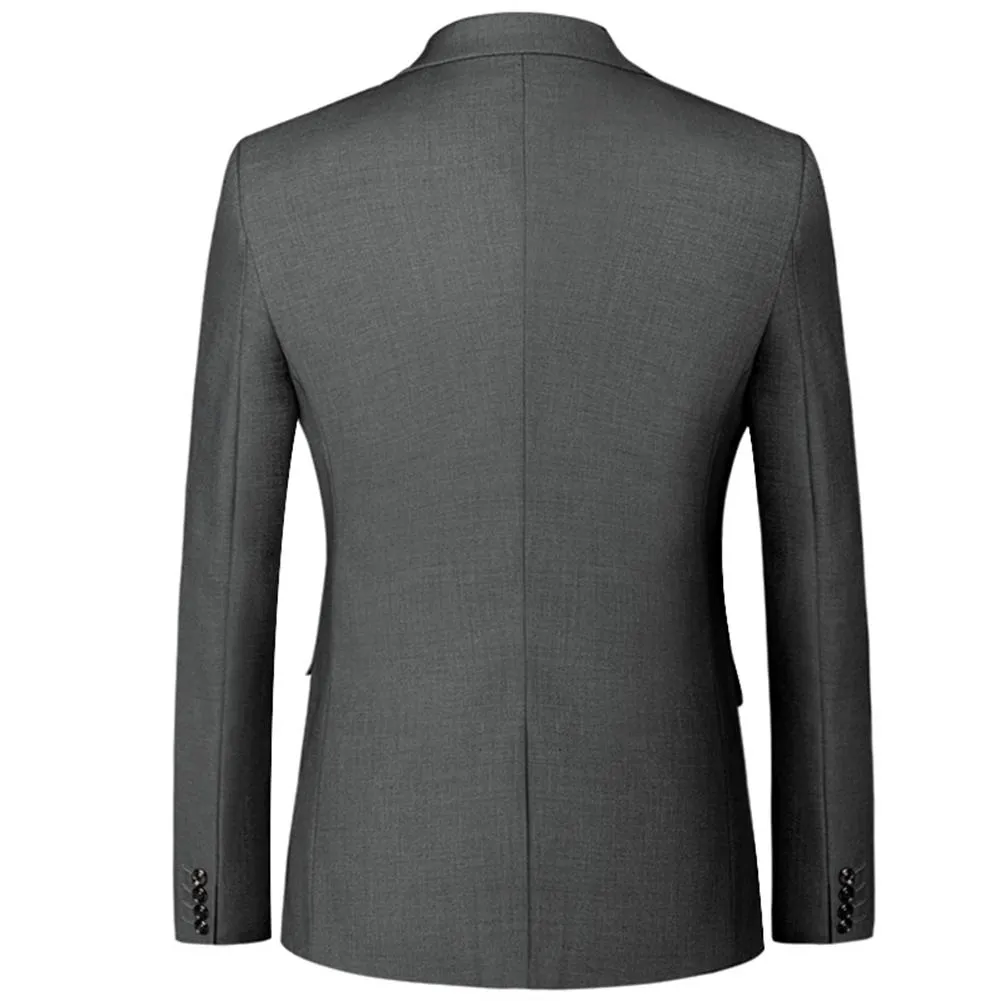 Classic Grey Blazer Two Buttons Blazer