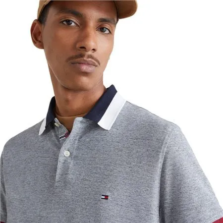 Colour Block Polo - Dark Grey