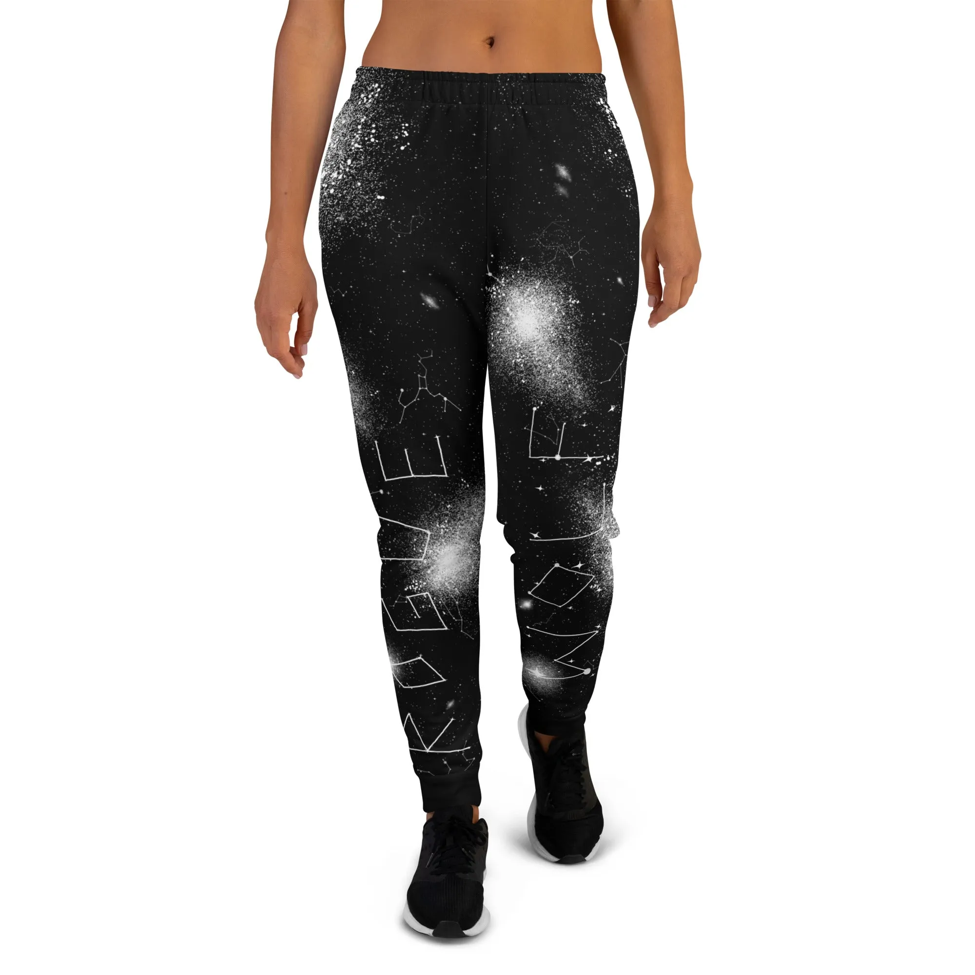 Constellation Slim-Fit Joggers - Vegan Workout Tracksuit Trousers for Yoga, Pilates, Eco-friendly Recycled Gym Pants, Goth Activewear