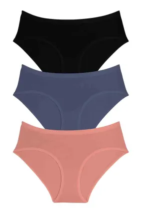 Cotton Hipster Brief Solid Pack of 3