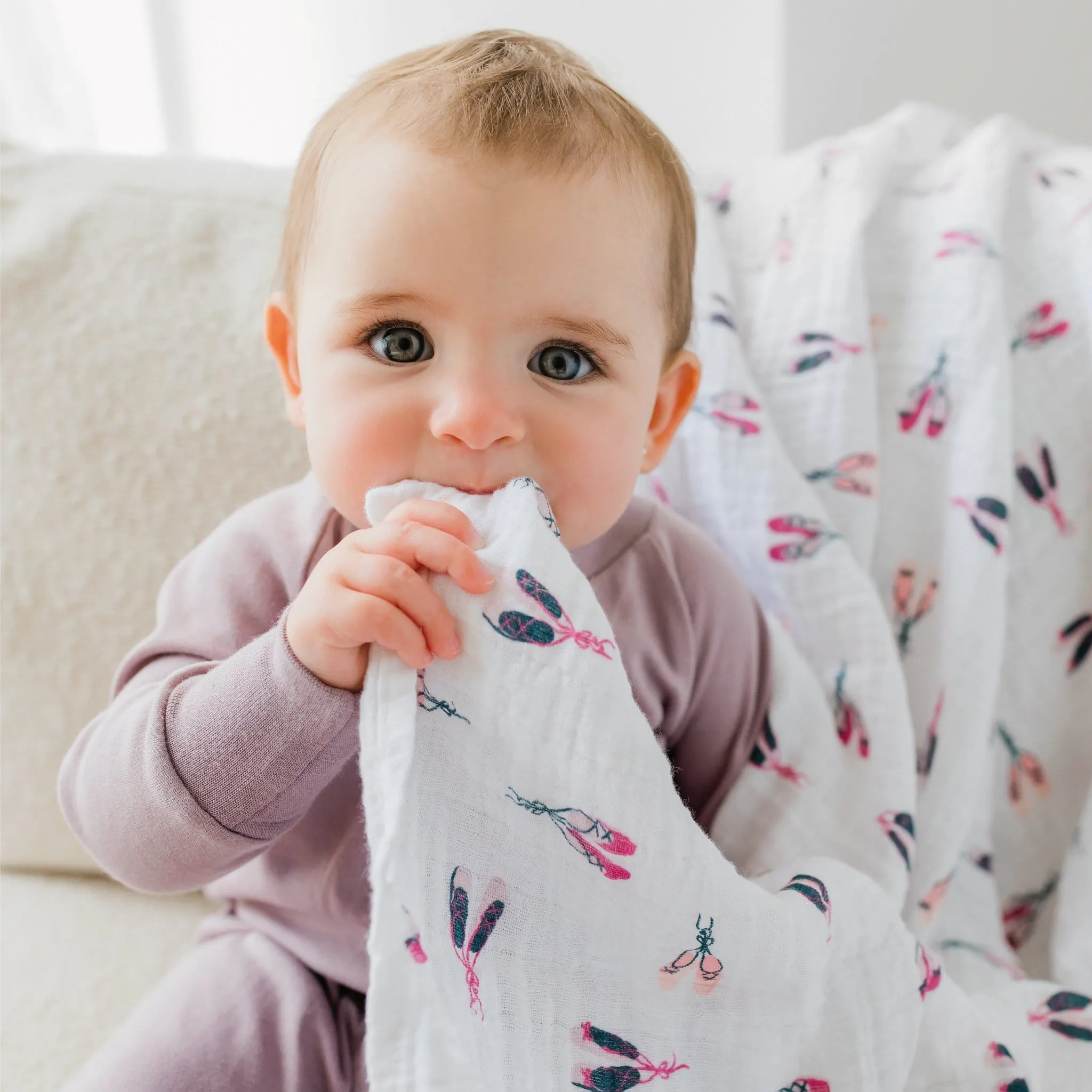 Cotton muslin swaddle - Ballerina | Partnership