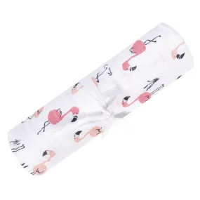 Cotton muslin swaddle - Flamingos