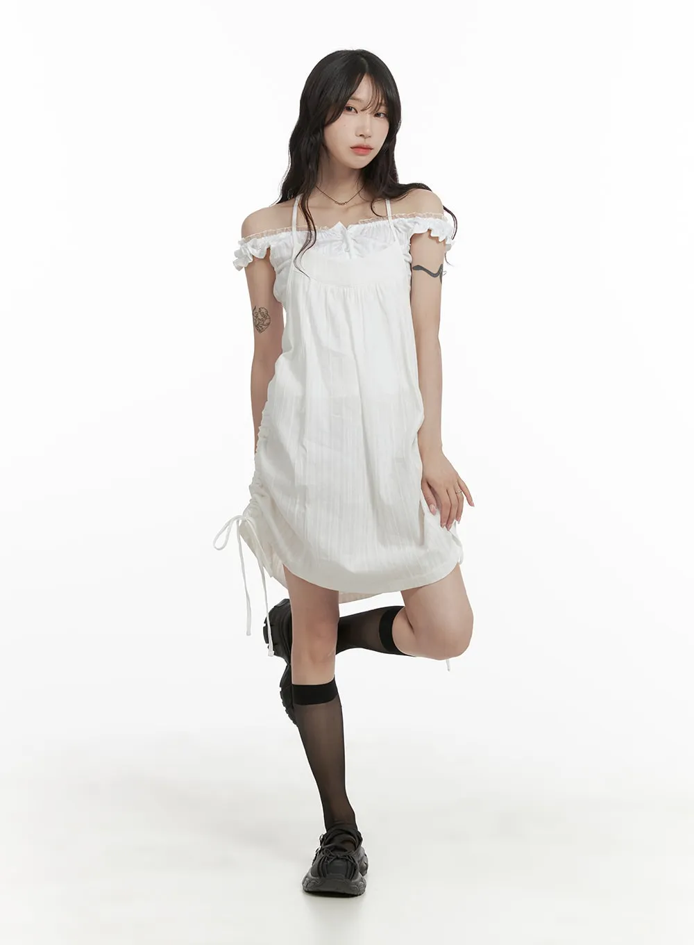 Cotton String Cami Mini Dress CA408