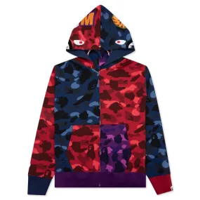 Crazy Shark Wide Fit Full Zip Double Hoodie - Multi