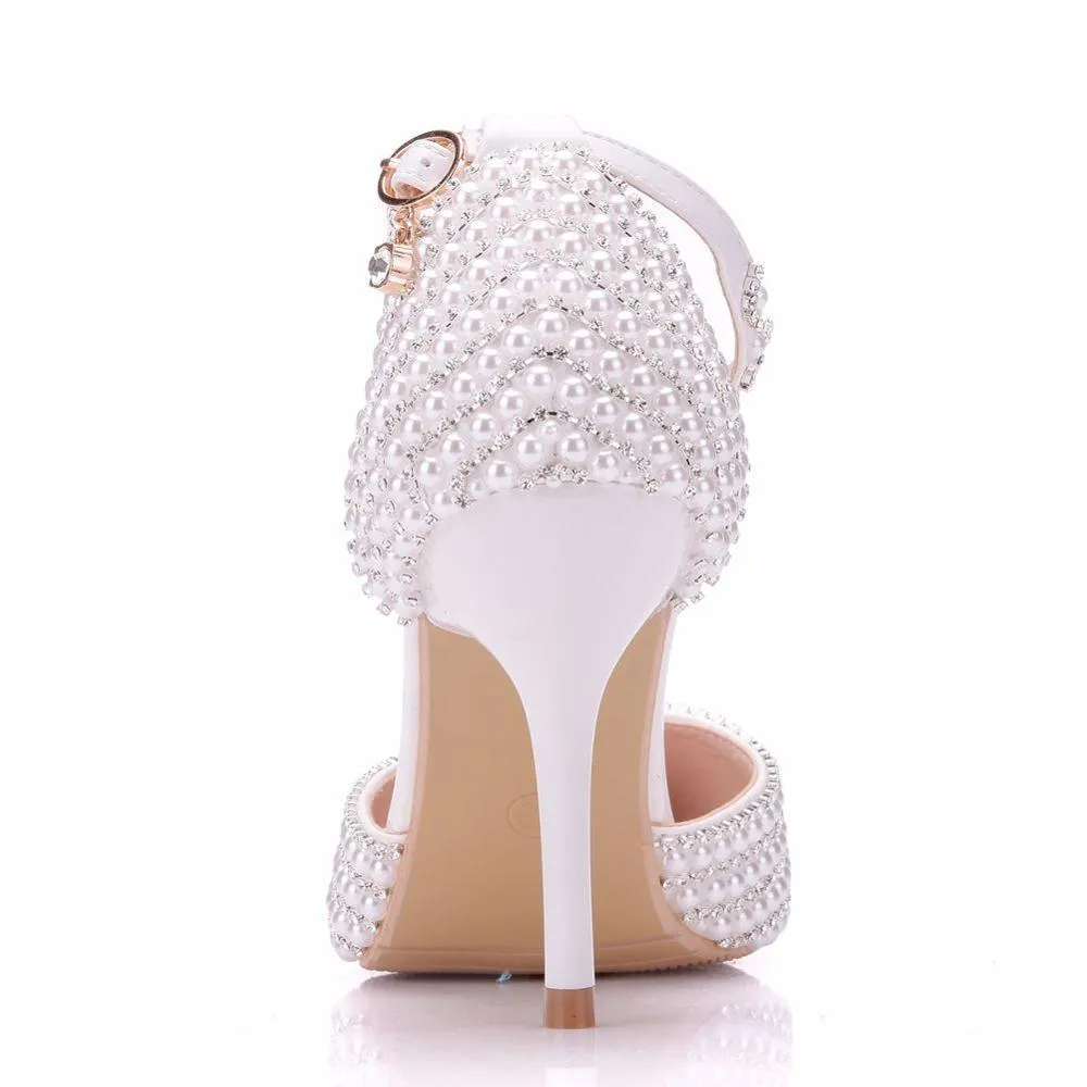 Crystal Pearl Rhinestone Bridal Wedding Shoes