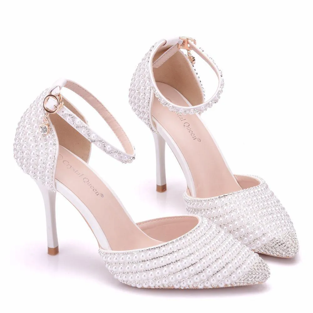 Crystal Pearl Rhinestone Bridal Wedding Shoes