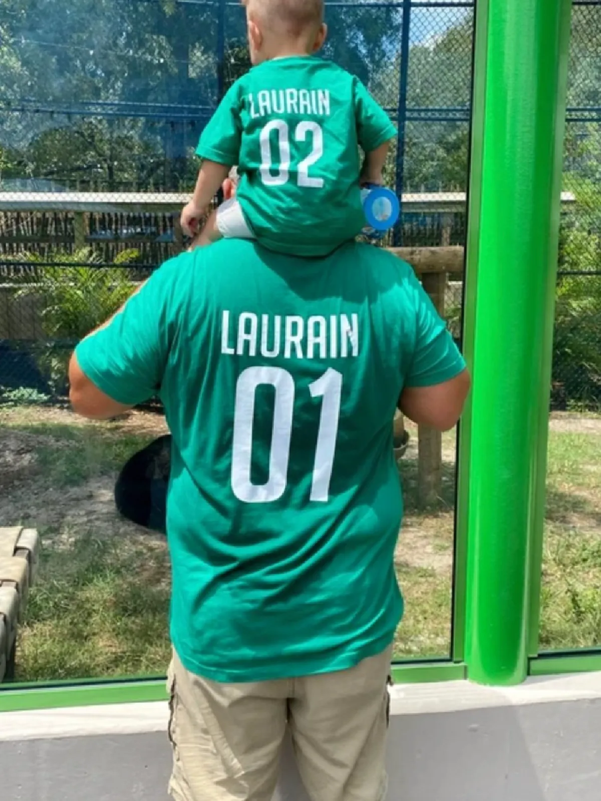 Daddy   Me Matching Jersey Shirts - Kelly Green